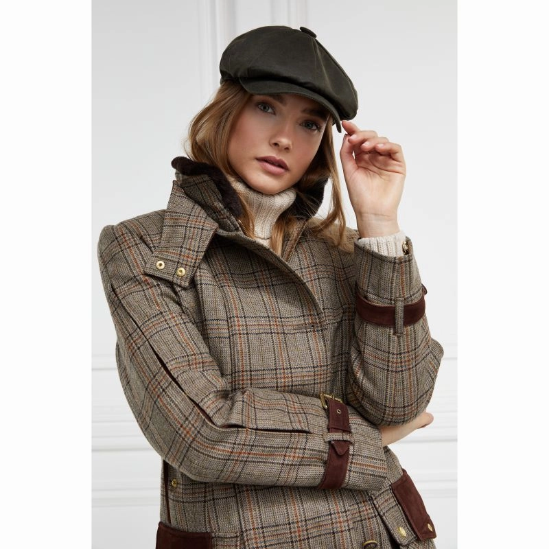 Sweet Deal Today Holland Cooper Baker Boy Ladies Cap - Green Wax