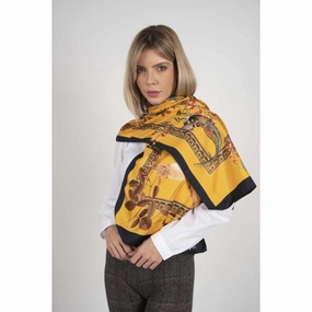 Sweet Deal Today Hot Offer Inside Hartwell Sabrina Luxury Ladies Silk Scarf - Gold