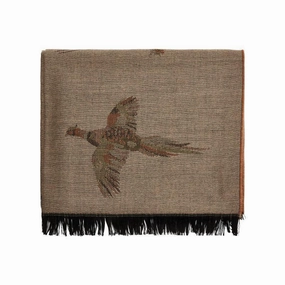Daily Hot Deal Dubarry Birchdale Ladies Pheasant Wool Scarf - Taupe
