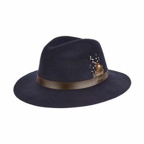 Dubarry Gallagher Ladies Felt Fedora Hat - Navy Grab It Now Trendy Picks Today