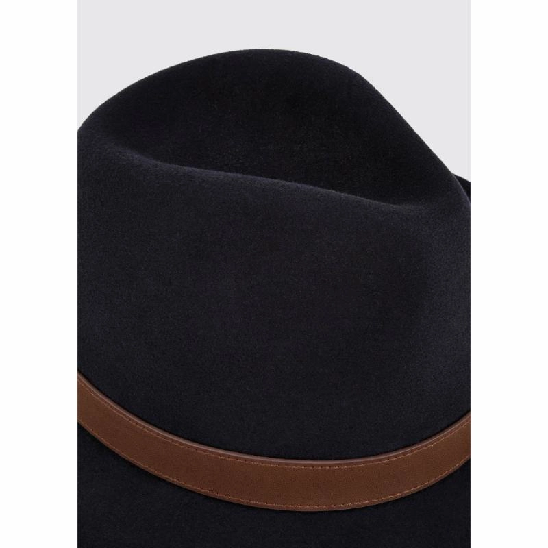 Dubarry Gallagher Ladies Felt Fedora Hat - Navy Limited Time Discount Special Price Today