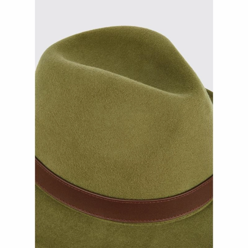 Special Offer Inside Dubarry Gallagher Ladies Felt Fedora Hat - Olive