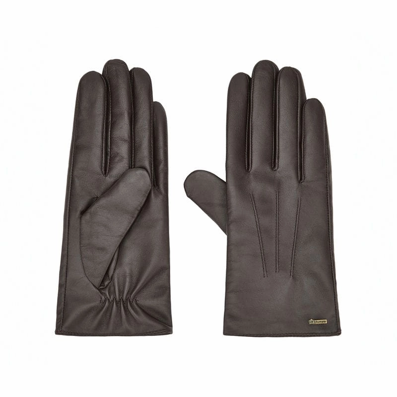 Todays Steal Dubarry Sheehan Ladies Leather Cashmere Lined Gloves - Mahogany
