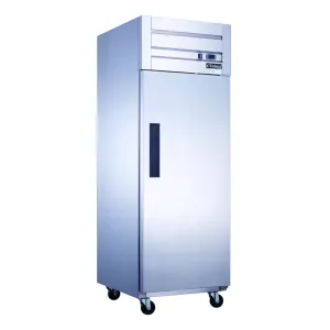 Dukers - D28AR, Commercial 27" 1 Solid Door Reach-In Refrigerator Stainless Steel 18.31 cu.ft.
