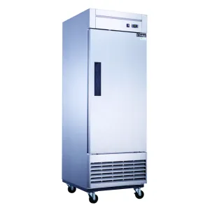 Dukers - D28R, Commercial 27" 1 Solid Door Reach-In Refrigerator 17.79 cu.ft.