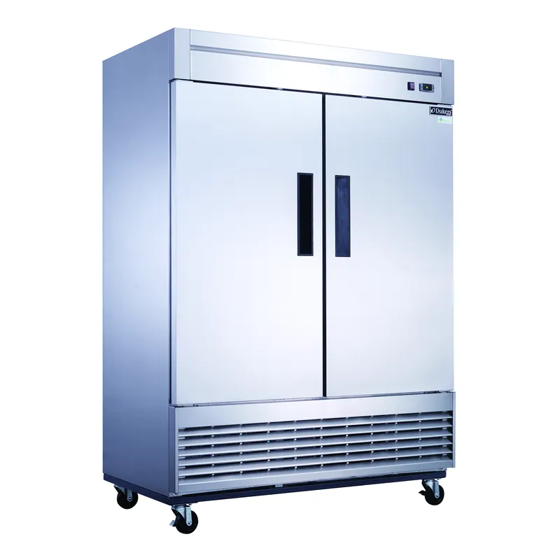 Dukers - D55F, Commercial 55" 2 Solid Door Reach-In Freezer Stainless Steel 40.74 cu.ft.