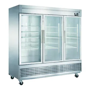 Dukers - D83R-GS3, Commercial 83" 3 Door Commercial Reach-In Refrigerator 64.8cu.ft. NSF