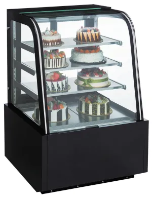 Dukers - DDM72R-CB, 72" Curved Glass Bakery Case
