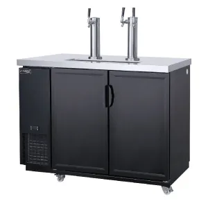 Dukers - DKB48-M2 Commercial Dual Tap Kegerator Beer Dispenser