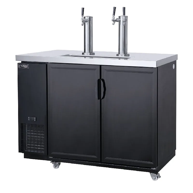 Dukers - DKB48-M2 Commercial Dual Tap Kegerator Beer Dispenser