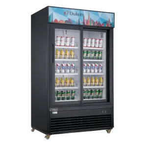 Dukers - DSM-47SR, Commercial 54" 2 Glass Door Merchandiser Refrigerator 47.67cu.ft. NSF