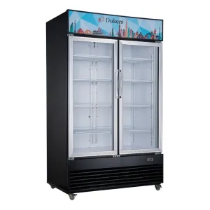 Dukers - DSM-48R, Commercial 54" 2 Glass Door Merchandiser Refrigerator 48.73cu.ft. NSF