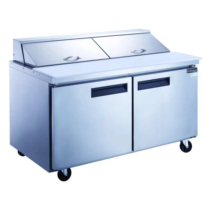 Dukers - DSP60-16-S2, Commercial 60" 16 Pan Salad, Sandwich Food Prep Table Refrigerator