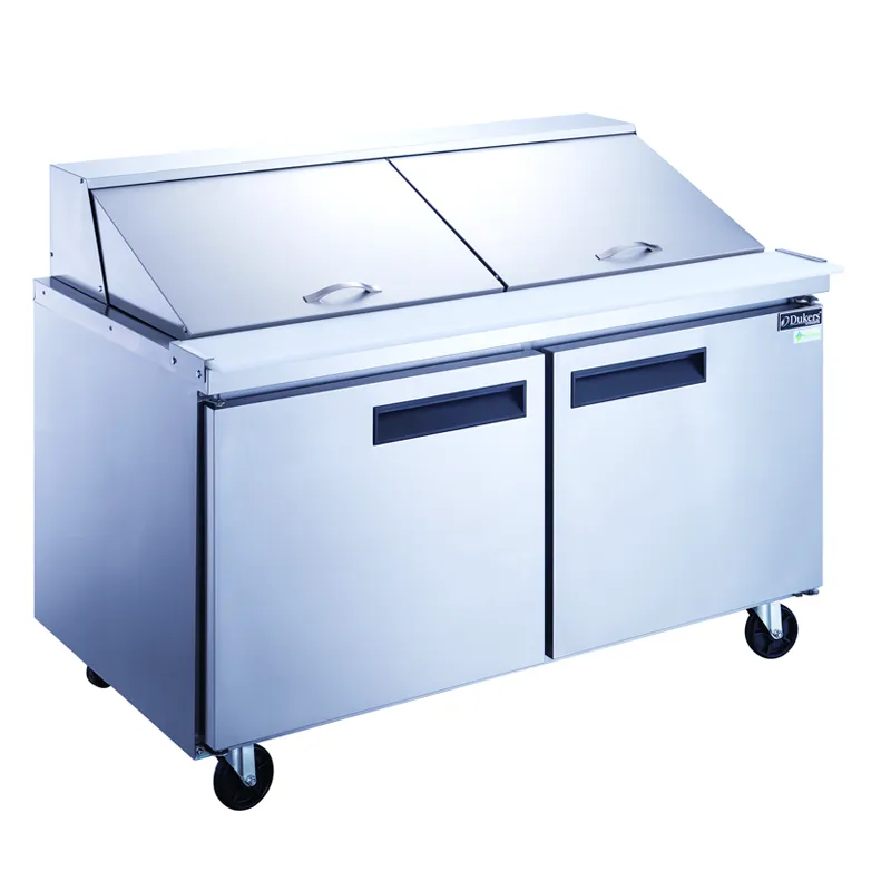 Dukers - DSP60-24M-S2, Commercial 60" 24 Pan Salad, Sandwich Food Prep Table Refrigerator Mega Top 14.33