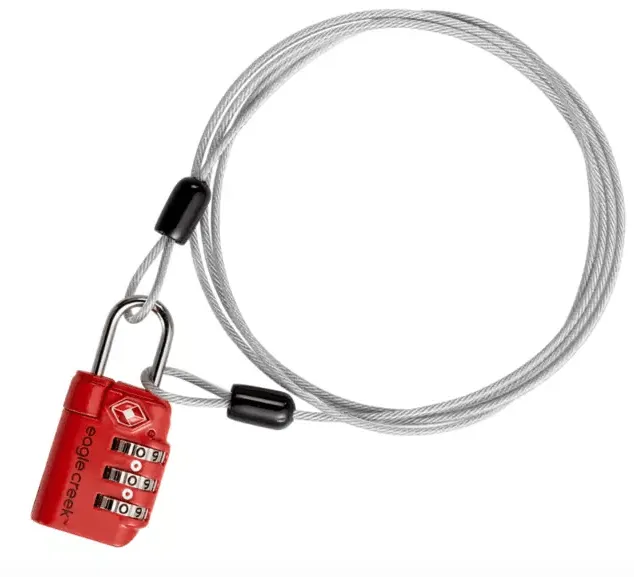 Eagle Creek 3-Dial Tsa Lock & Cable Flash Pick Today Trendy Picks Today