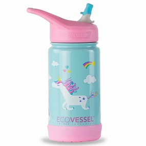 Ecovessel Frost Kids Triple Insulated Bottle With Straw 355Ml Online Exclusive Steal Save More Now