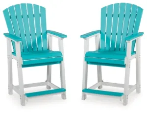 Eisely Outdoor Counter Height Bar Stool (Set of 2)