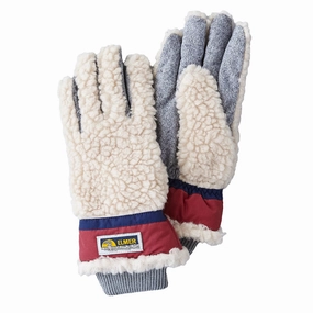 Elmer Gloves Wool Pile 5 Finger Glove Beige / Wine Flash Deal Alert Limited Stock Hot Deal