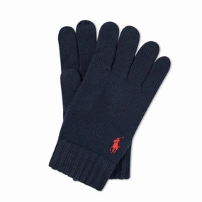 Polo Ralph Lauren Merino Wool Gloves Hunter Navy Best Price Today