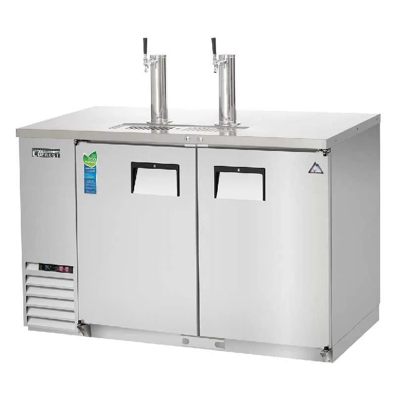 Everest - EBD2-SS, Commercial 57" Direct Draw Keg Refrigerator Cooler Beer Dispenser 20 cu. ft.