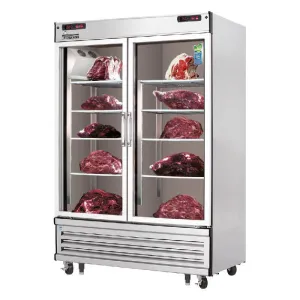 Everest - EDA2 Commercial 52" Two Glass Door Meat Aging Thawing Cabinet Refrigerator