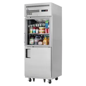 Everest - EGSH2,  Commercial 29" 1 Glass 1 Solid Door Reach-In Refrigerator 23 Cu.ft.