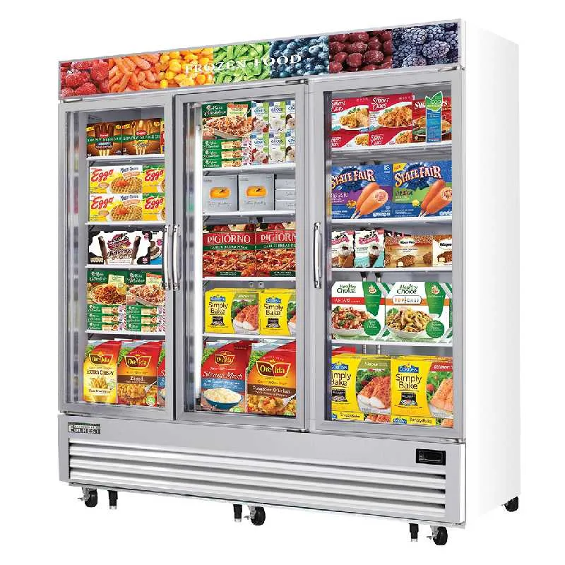 Everest - EMGF69 Commercial 74" 3 Glass Door Merchandiser Freezer