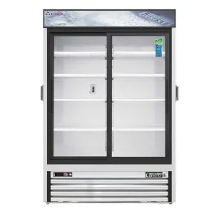 Everest - EMGR48C, Commercial 53" 2 Sliding Glass Door Chromatography Merchandiser Refrigerator 48 cu .ft.