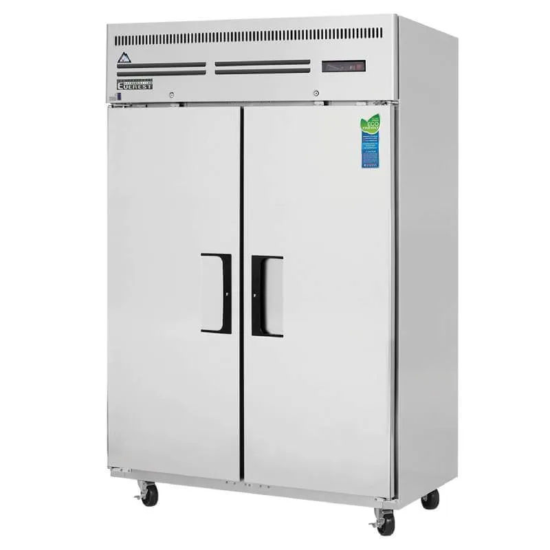 Everest - ESF2 Commercial 49" 2 Solid Door Reach-In Freezer