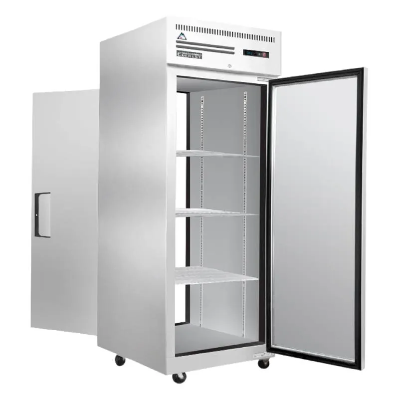 Everest - ESPT-1S-1S, Commercial 29" Two Solid Door Pass Thru Reach-In Refrigerator 23 cu.ft.