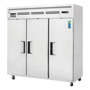 Everest - ESRF3, Commercial 74" Three Solid Door Reach-In Refrigerator Freezer F 46 cu.ft. / R 22 cu.ft.