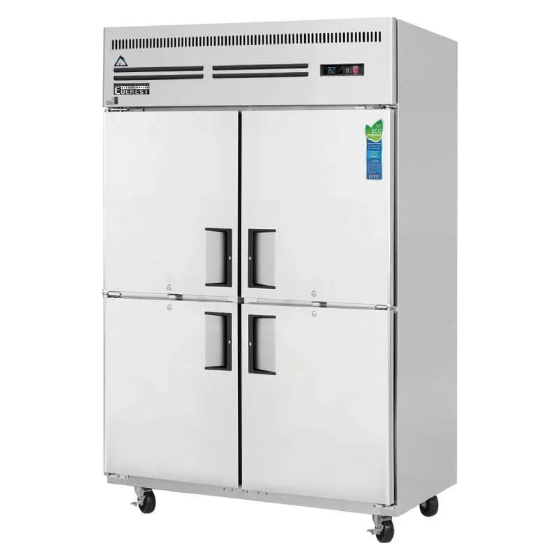 Everest - ESRH4, Commercial 49" Four Solid Door Reach-In Refrigerator 48 cu.ft.