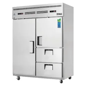 Everest - ESWQ2D2, Commercial 59" Two Solid Door Reach-In Refrigerator F 13 cu.ft. / R 39 cu.ft.