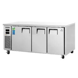 Everest - ETRF3, Commercial 71" Undercounter Worktop Dual Temperature Refrigerator Freezer