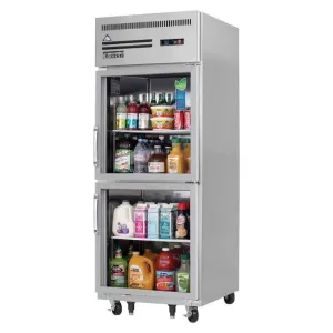 Everest's - ESGRH2, 29" Two Glass Door Reach-In Refrigerator 23 cu. ft.