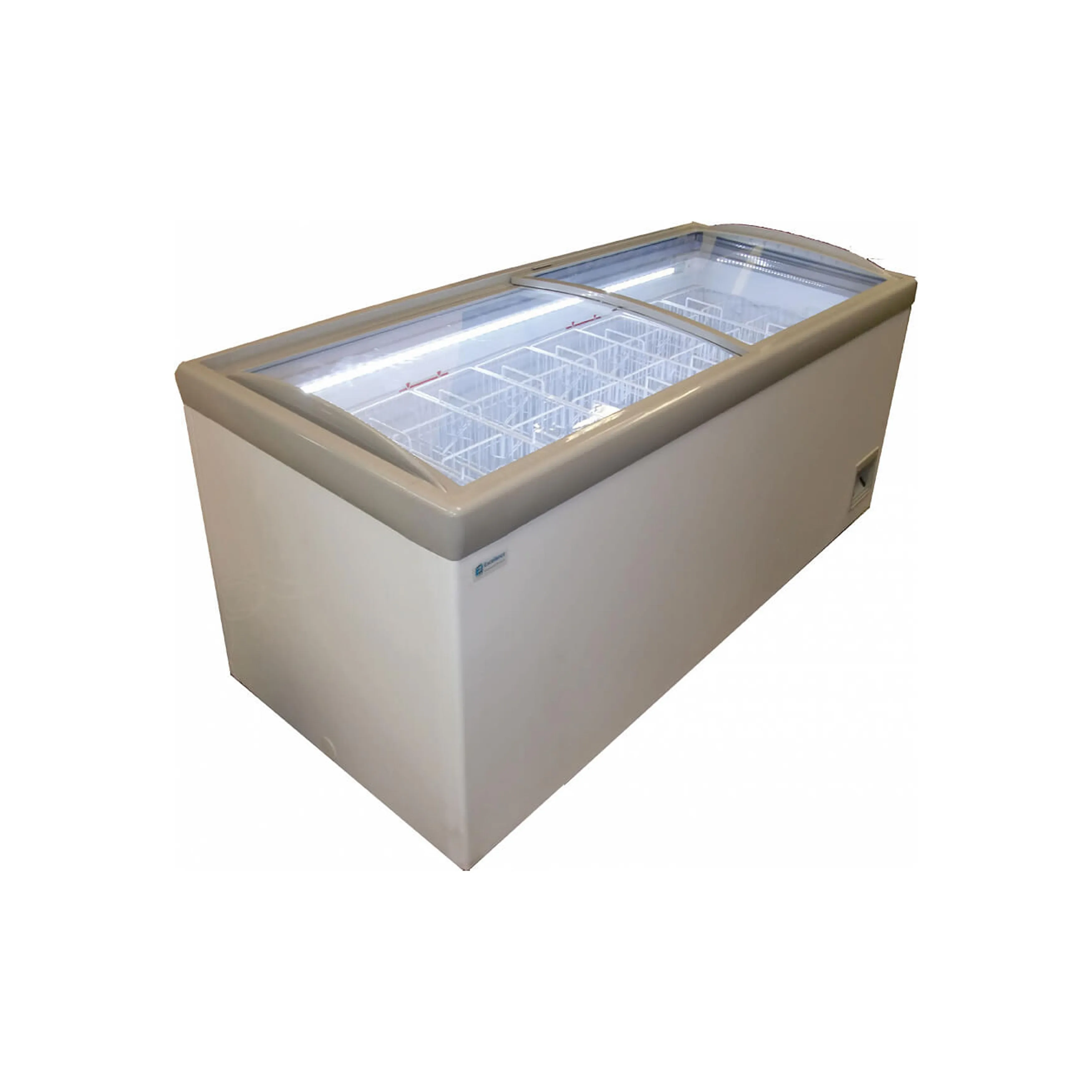 Excellence Industries - HM-23HC, 73" Commercial Flat Top Glass Door Display Freezer 23.3 cu.ft.