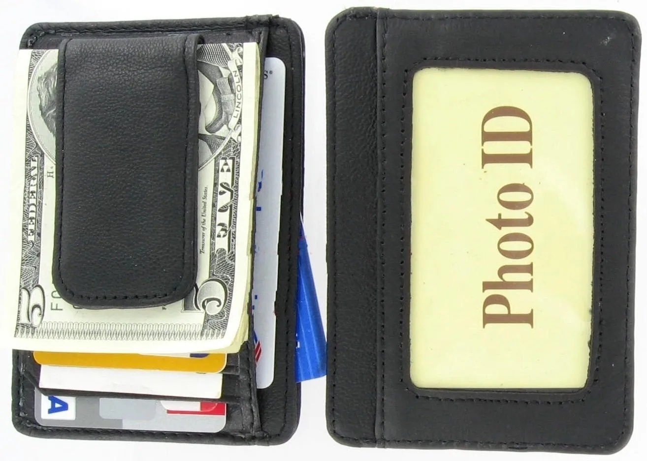 Special Occasion Discount Rfid Men'S Leather Magnetic Front Pocket Money Clip Wallet