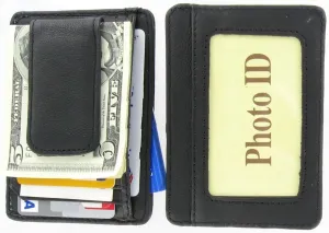 Special Occasion Discount Rfid Men'S Leather Magnetic Front Pocket Money Clip Wallet