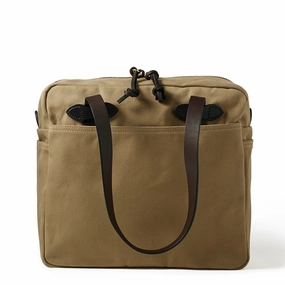 Filson Tote Bag With Zipper Tan Last Chance Offer