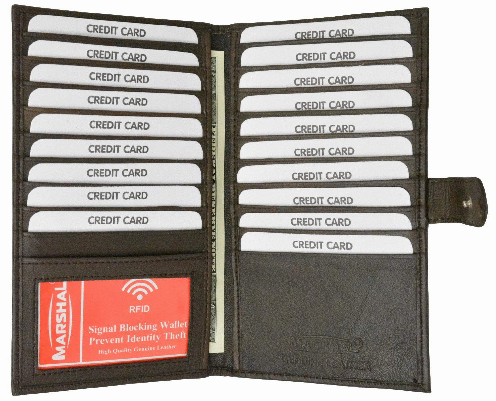 Grab Your Deal Today Rfid Blocking Soft Premium Leather Bifold Credit Card Holder With Button Closure Rfid P 1629 (C)