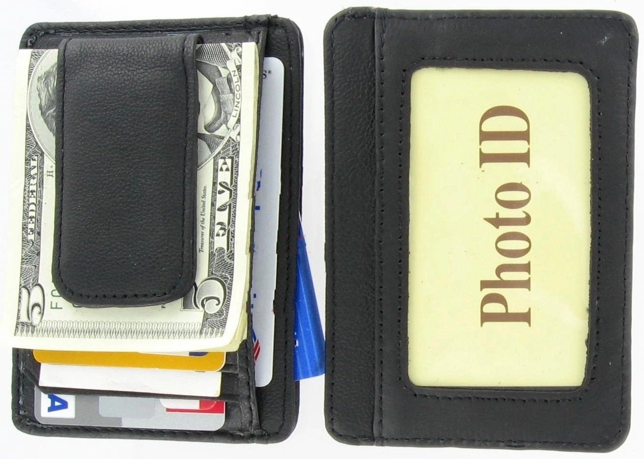 Special Occasion Discount Rfid Men'S Leather Magnetic Front Pocket Money Clip Wallet
