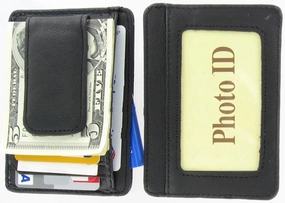 Special Occasion Discount Rfid Men'S Leather Magnetic Front Pocket Money Clip Wallet