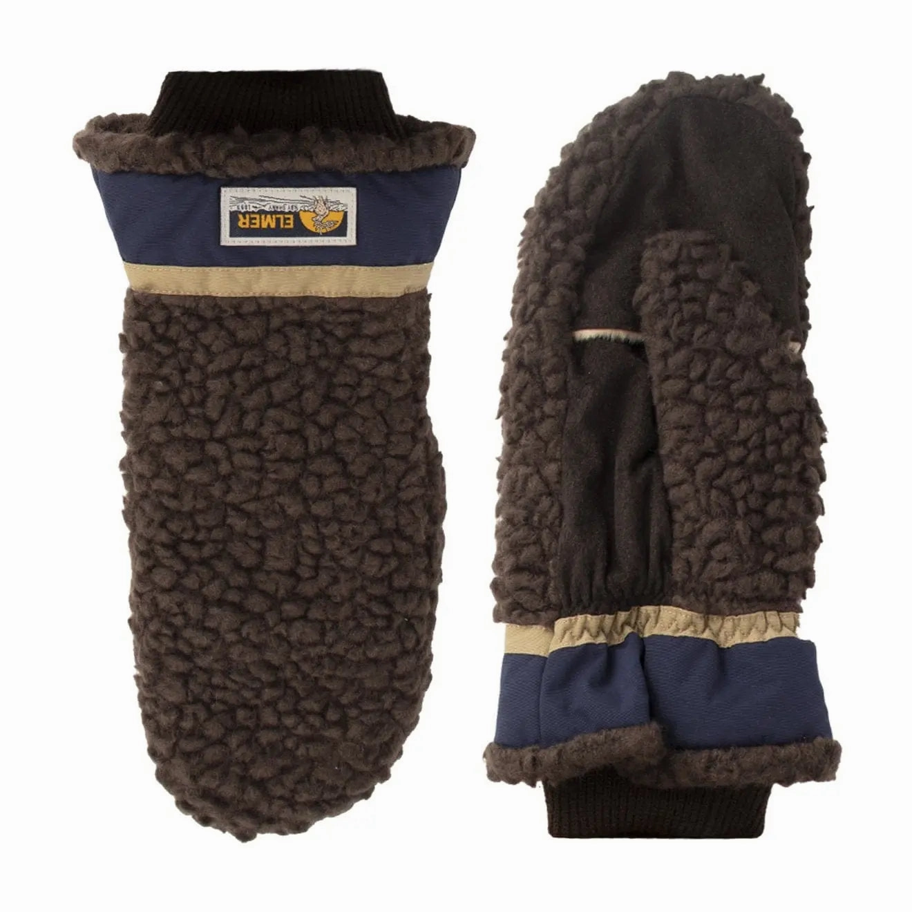 Elmer Gloves Wool Pile Mitten Brown Special Savings Today
