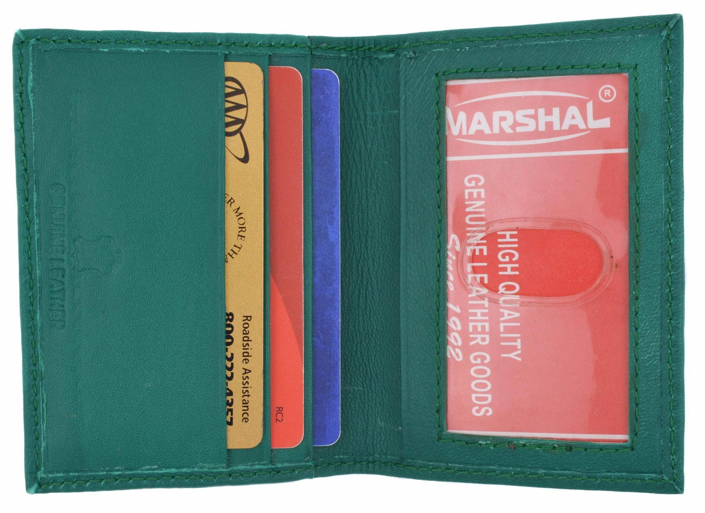 Mens Wallet Bifold Genuine Leather Slim Small Credit Card Id Holder With Front Id Licence Window MustHave Clearance