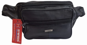 Swiss Marshall Genuine Leather Fanny Pack Waist Bag Classic Style Travel Organizer Today Only Steal