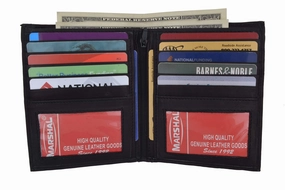 Special Offer Inside Mens Genuine Leather European Bifold Wallet Slim Hipster 2 Windows Credit Card Euro 1502 Cf