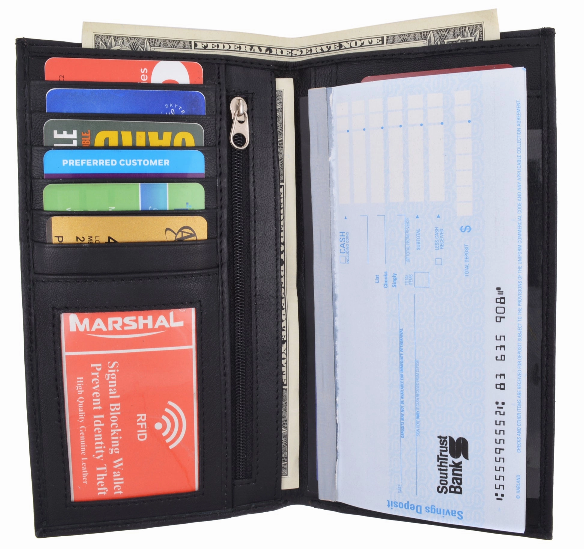 Shop the Savings Leather Long Wallets For Men - Rfid Blocking Brown Mens Long Wallet & Checkbook Wallet For Men - Rustic Mens Long Wallet