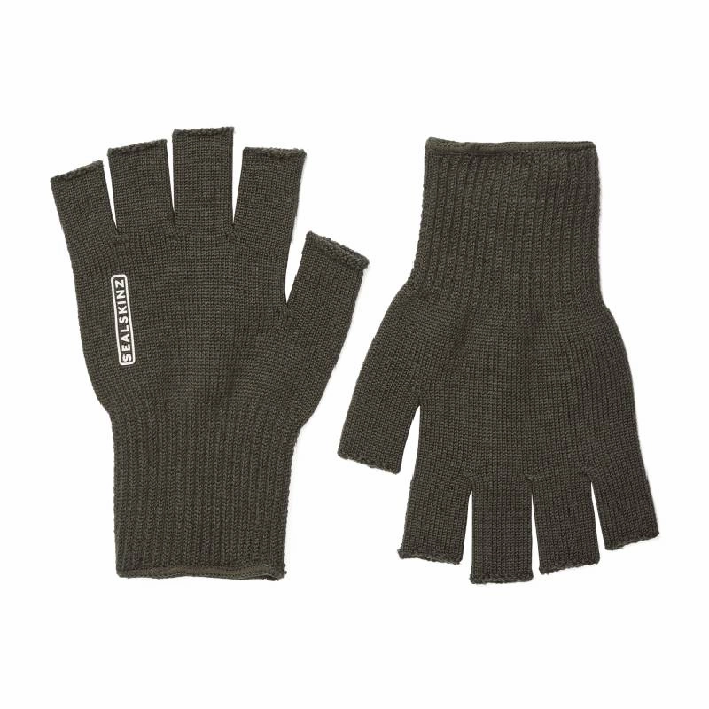 Sealskinz Thornham Fingerless Merino Gloves - Olive Weekend Specials