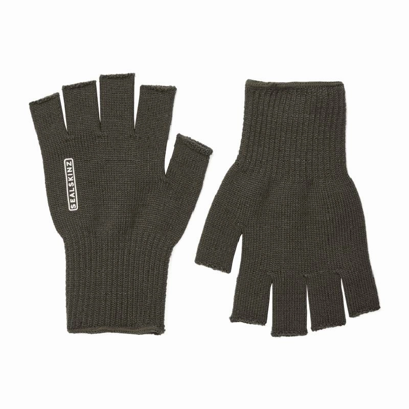 Special Savings Today Sealskinz Thornham Fingerless Merino Gloves - Olive