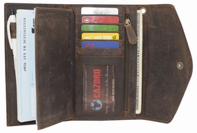 Best Price Online Rfid Blocking Vintage Leather Women'S Slim Flap Wallet Clutch Organizer